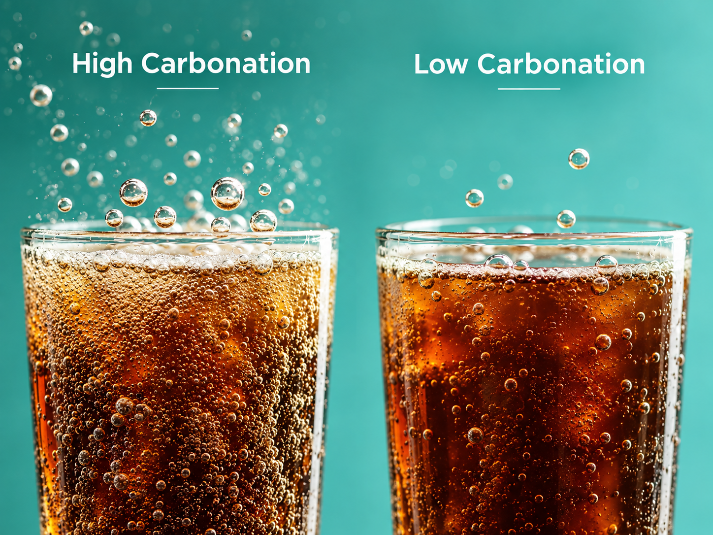 high vs low carbonation